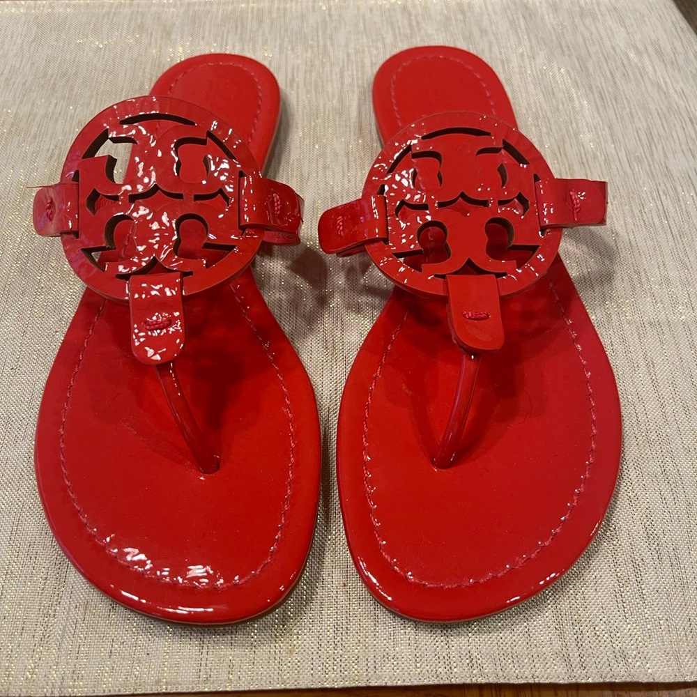 Tory Burch Miller Sandals Patent Leather